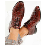 Vinci Leather The Randor Burgundy Leather Oxford Shoe (D-913)
