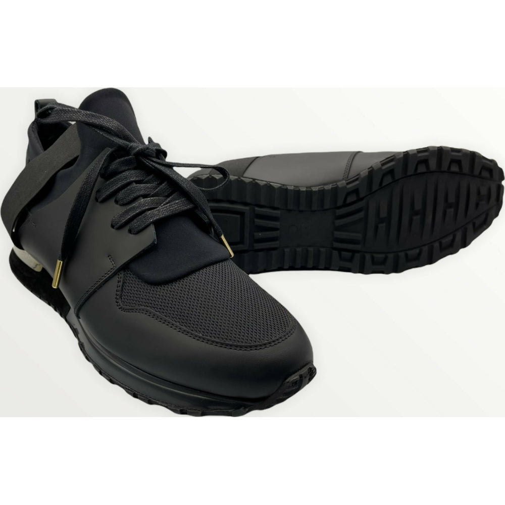 Vinci Leather The Reno BlackLeather Sneaker (D-530)