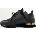 Vinci Leather The Reno BlackLeather Sneaker (D-530)