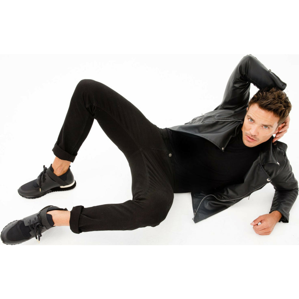 Vinci Leather The Reno BlackLeather Sneaker (D-530)
