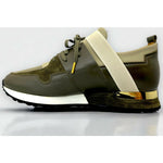 Vinci Leather The Reno Green Leather Sneaker (D-582)