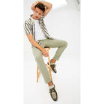 Vinci Leather The Reno Green Leather Sneaker (D-582)