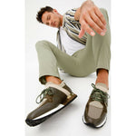 Vinci Leather The Reno Green Leather Sneaker (D-582)