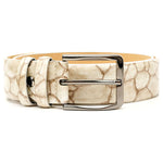Vinci Leather The Rico Beige Color Calfskin Belt