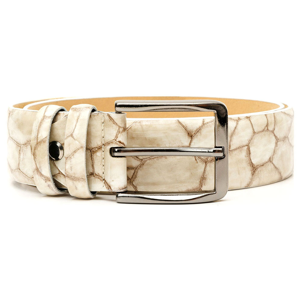 Vinci Leather The Rico Beige Color Calfskin Belt