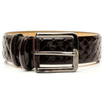 Vinci Leather The Rico Burgundy Color Calfskin Belt