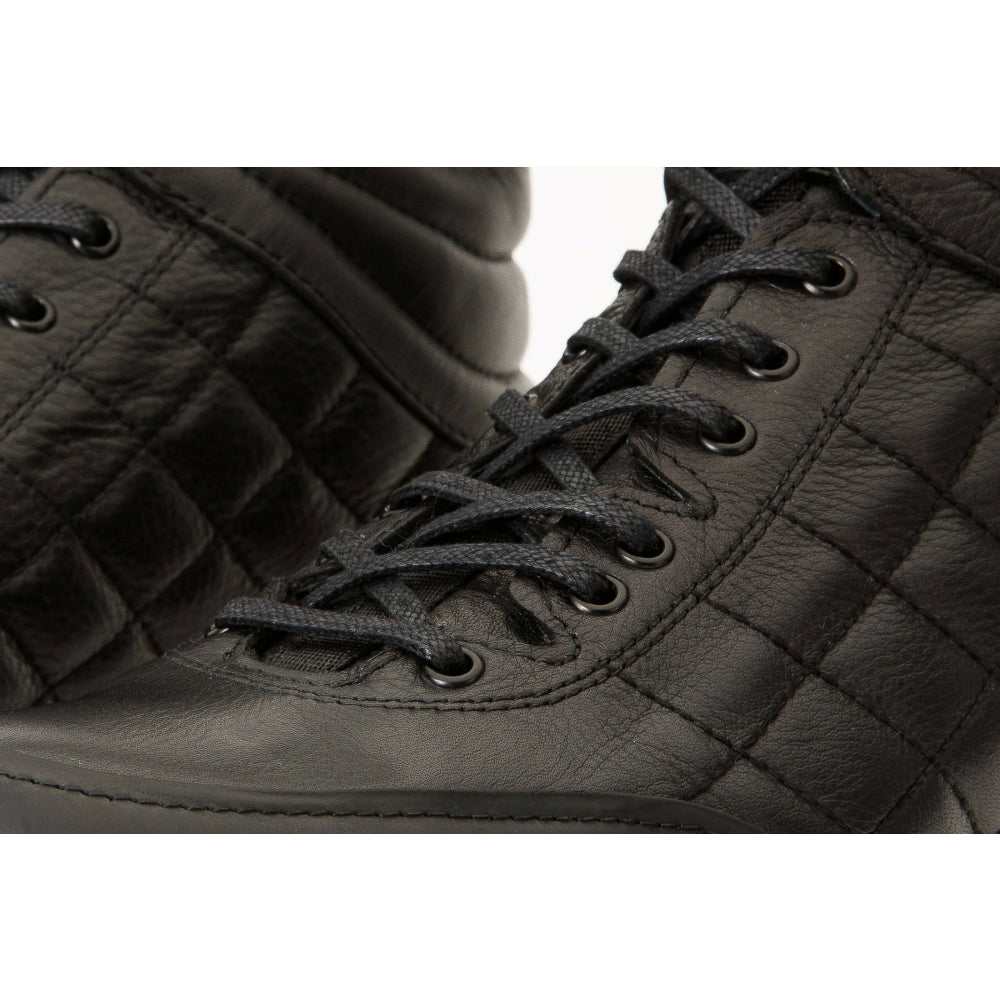 Vinci Leather The Riga Black Suede Leather Casual Lace-up Boot (14138 S-9)