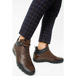 Vinci Leather The Riga Brown Suede Leather Casual Lace-up Boot (14138 K-9)