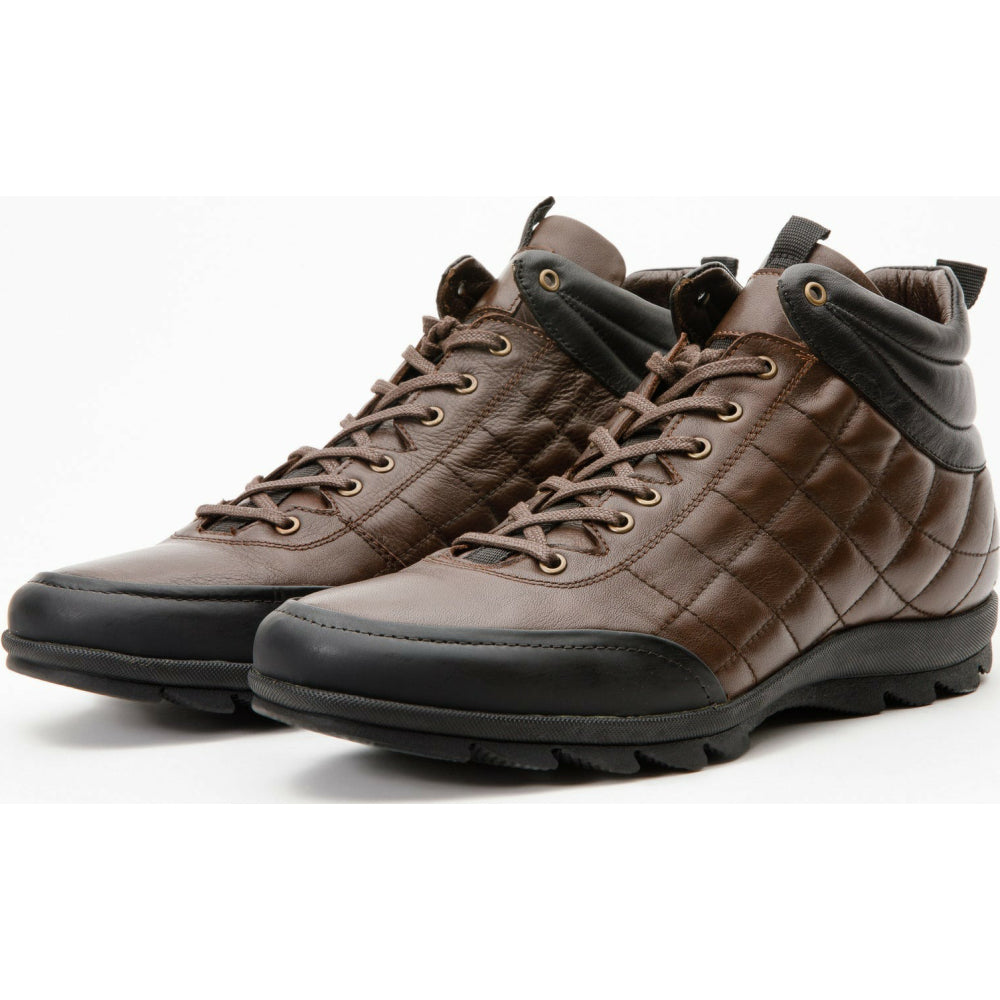 Vinci Leather The Riga Brown Suede Leather Casual Lace-up Boot (14138 K-9)