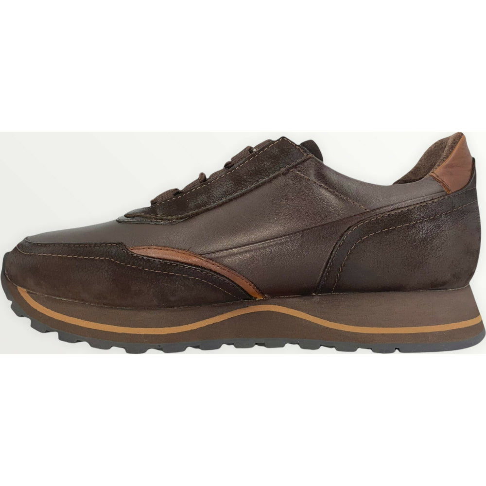 Vinci Leather The Ring Brown Leather Sneaker (14249)