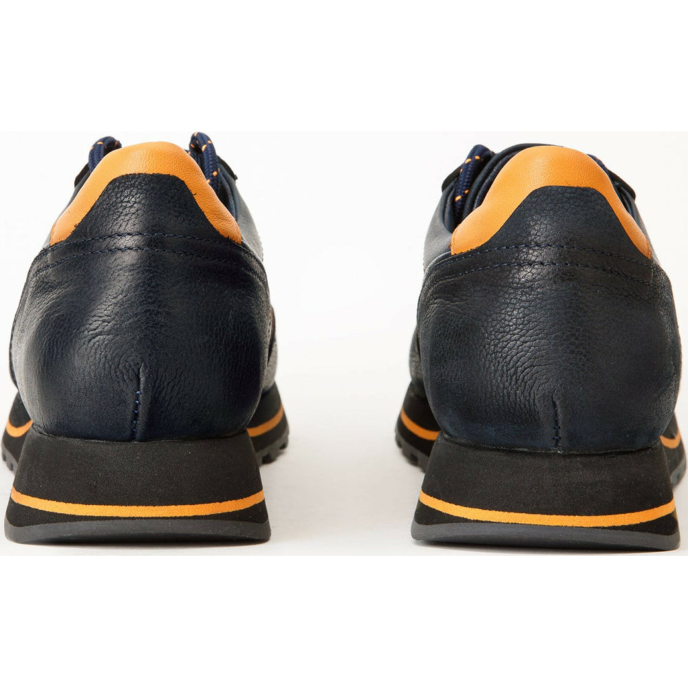 Vinci Leather The Ring Navy Leather Sneaker (14249)