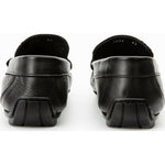 Vinci Leather The Riobamba Black Leather Bit Loafer (11087)