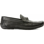 Vinci Leather The Riobamba Black Leather Bit Loafer (11087)