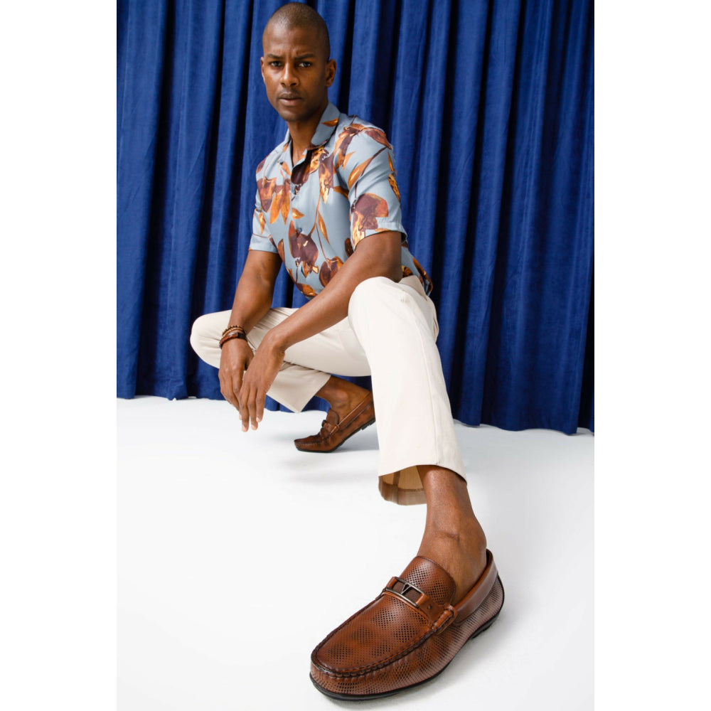 Vinci Leather The Riobamba Brown Leather Bit Loafer (11087)