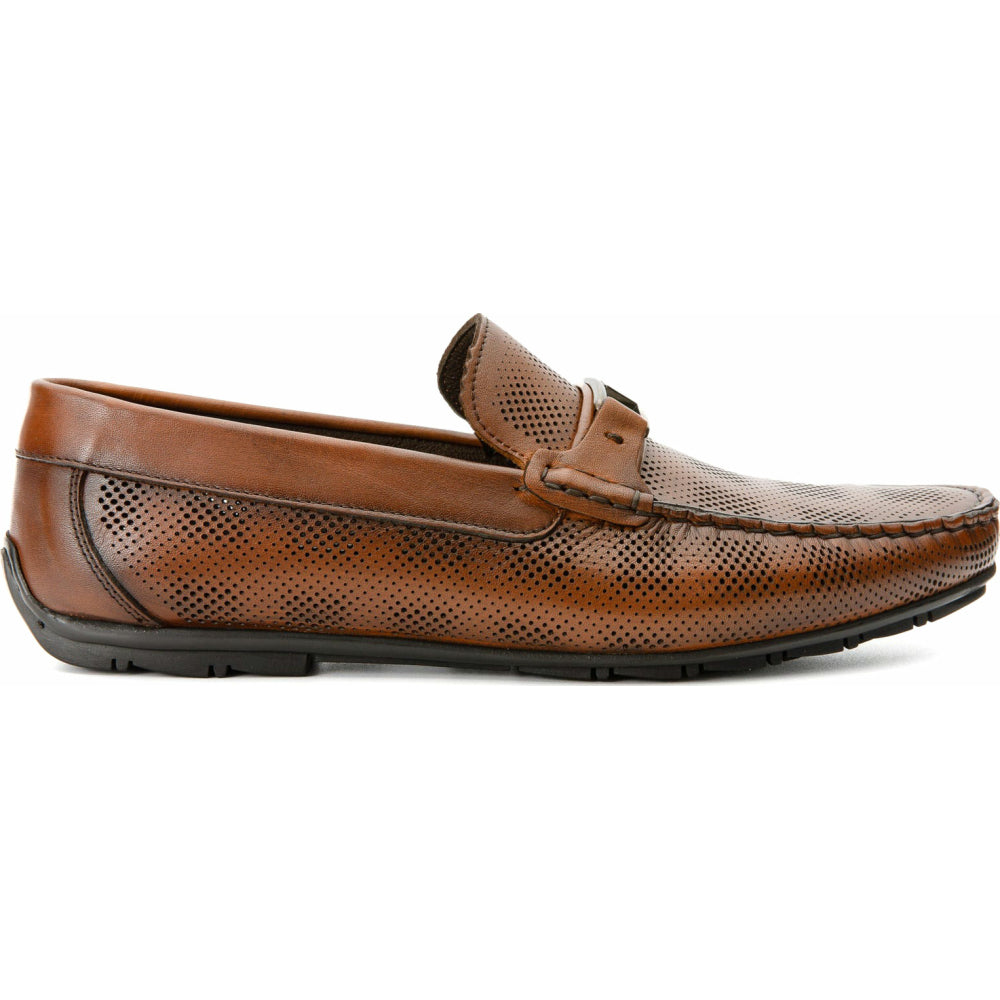 Vinci Leather The Riobamba Brown Leather Bit Loafer (11087)