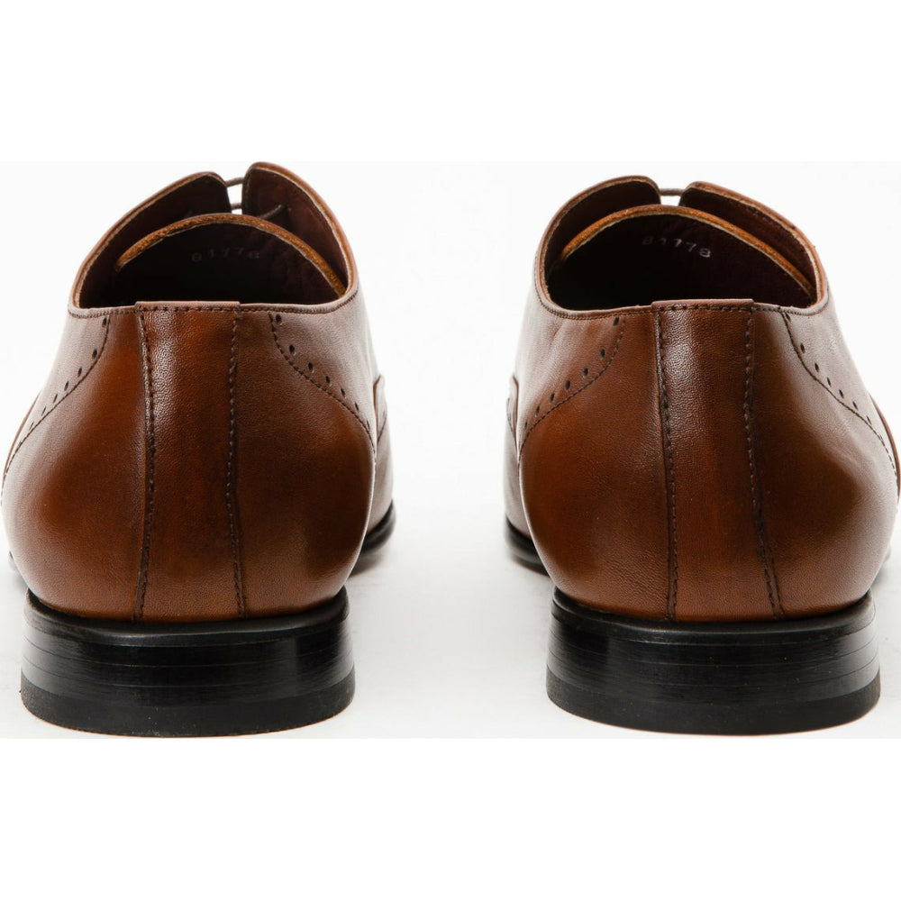 Vinci Leather The Roma Brown Leather Wingtip Oxford Shoe (10724)