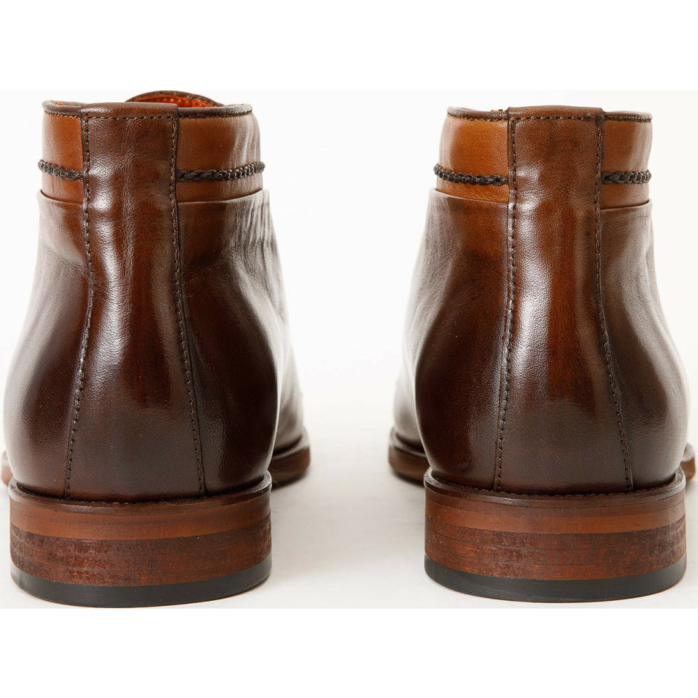 Vinci Leather The Rome Brown Leather Oxford Cap-toe Boot (X-4023)