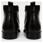 Vinci Leather The Romto Black Leather Derby Lace-up Boot With A Zipper (X-558)