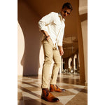 Vinci Leather The Romto Brown Leather Derby Lace-up Boot With A Zipper (X-558)