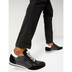 Vinci Leather The Rotello Black Leather Sneaker (11108)