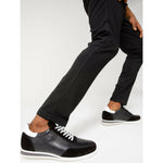 Vinci Leather The Rotello Black Leather Sneaker (11108)