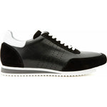 Vinci Leather The Rotello Black Leather Sneaker (11108)