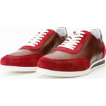 Vinci Leather The Rotello Burgundy Leather Sneaker (11108)