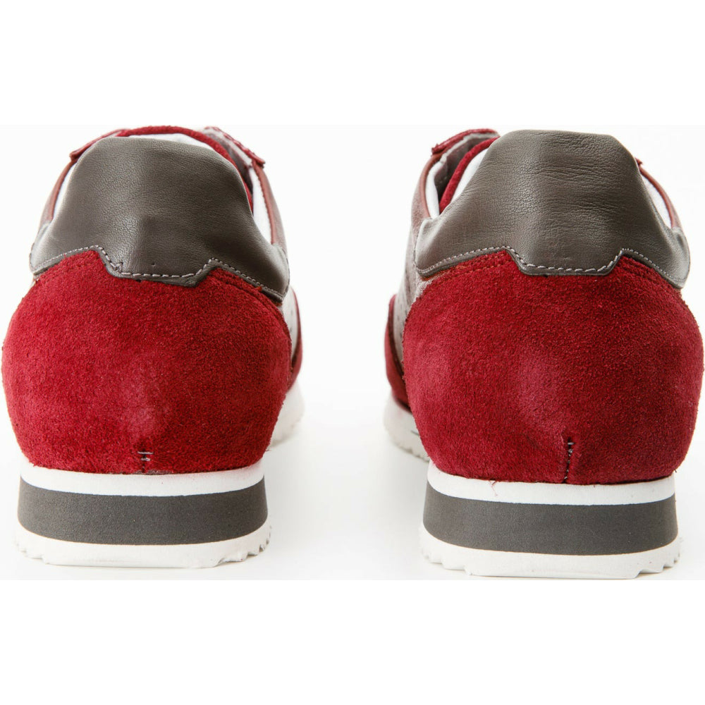 Vinci Leather The Rotello Burgundy Leather Sneaker (11108)