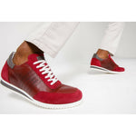 Vinci Leather The Rotello Burgundy Leather Sneaker (11108)