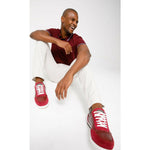 Vinci Leather The Rotello Burgundy Leather Sneaker (11108)