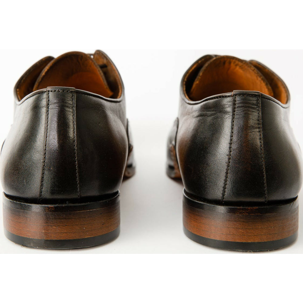 Vinci Leather The Royal Hand Craft Black / Brown Wingtip Oxford Shoe (E-005)