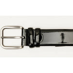 Vinci Leather The Royal Hand Craft Black Patent Leather Belt