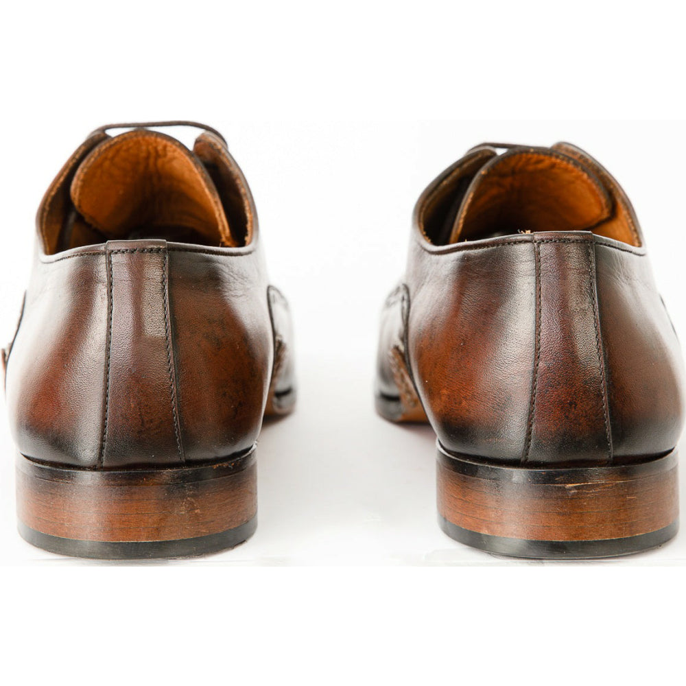 Vinci Leather The Royal Hand Craft Brown Wingtip Oxford Shoe (E