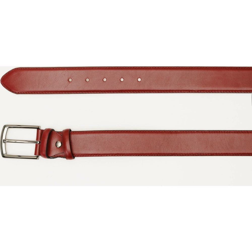 Vinci Leather The Royal Hand Craft Burgundy Leather Belt