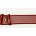 Vinci Leather The Royal Hand Craft Burgundy Leather Belt