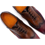 Vinci Leather The Royal Hand Craft Burgundy Wingtip Oxford Shoe (E-005)