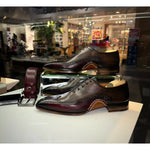 Vinci Leather The Royal Hand Craft Burgundy Wingtip Oxford Shoe (E-005)