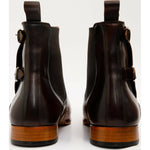 Vinci Leather The Royal Hand Craft Cognac Leather Double-buckle Chelsea Boot (V-03 6826)