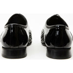Vinci Leather The Safaga Black Woven Derby Shoe (2096)