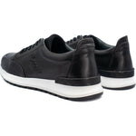 Vinci Leather The San Salvador Black Leather Sneaker (11177)