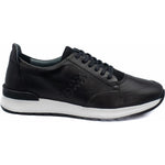 Vinci Leather The San Salvador Black Leather Sneaker (11177)