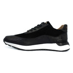 Vinci Leather The Savamala Black Leather Sneaker (18618 S-1)
