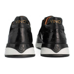 Vinci Leather The Savamala Black Leather Sneaker (18618 S-1)