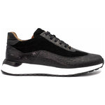 Vinci Leather The Savamala Black Leather Sneaker (18618 S-1)