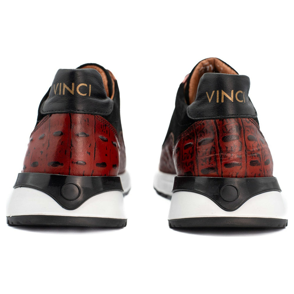 Vinci Leather The Savamala Burgundy Leather Sneaker (18618 R-1)