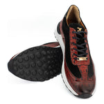 Vinci Leather The Savamala Burgundy Leather Sneaker (18618 R-1)