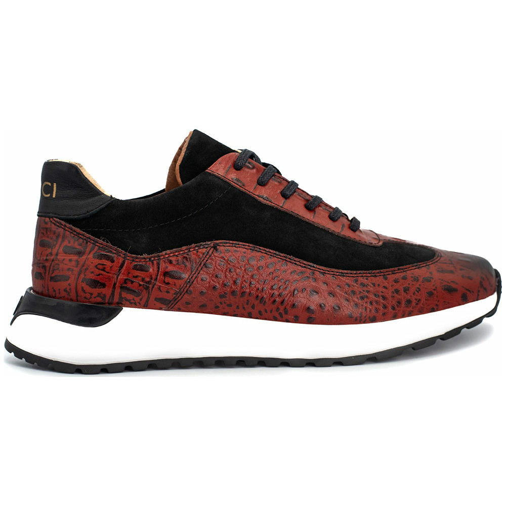 Vinci Leather The Savamala Burgundy Leather Sneaker (18618 R-1)
