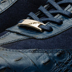 Vinci Leather The Savamala Dark Blue Leather Sneaker (18618 L-1)