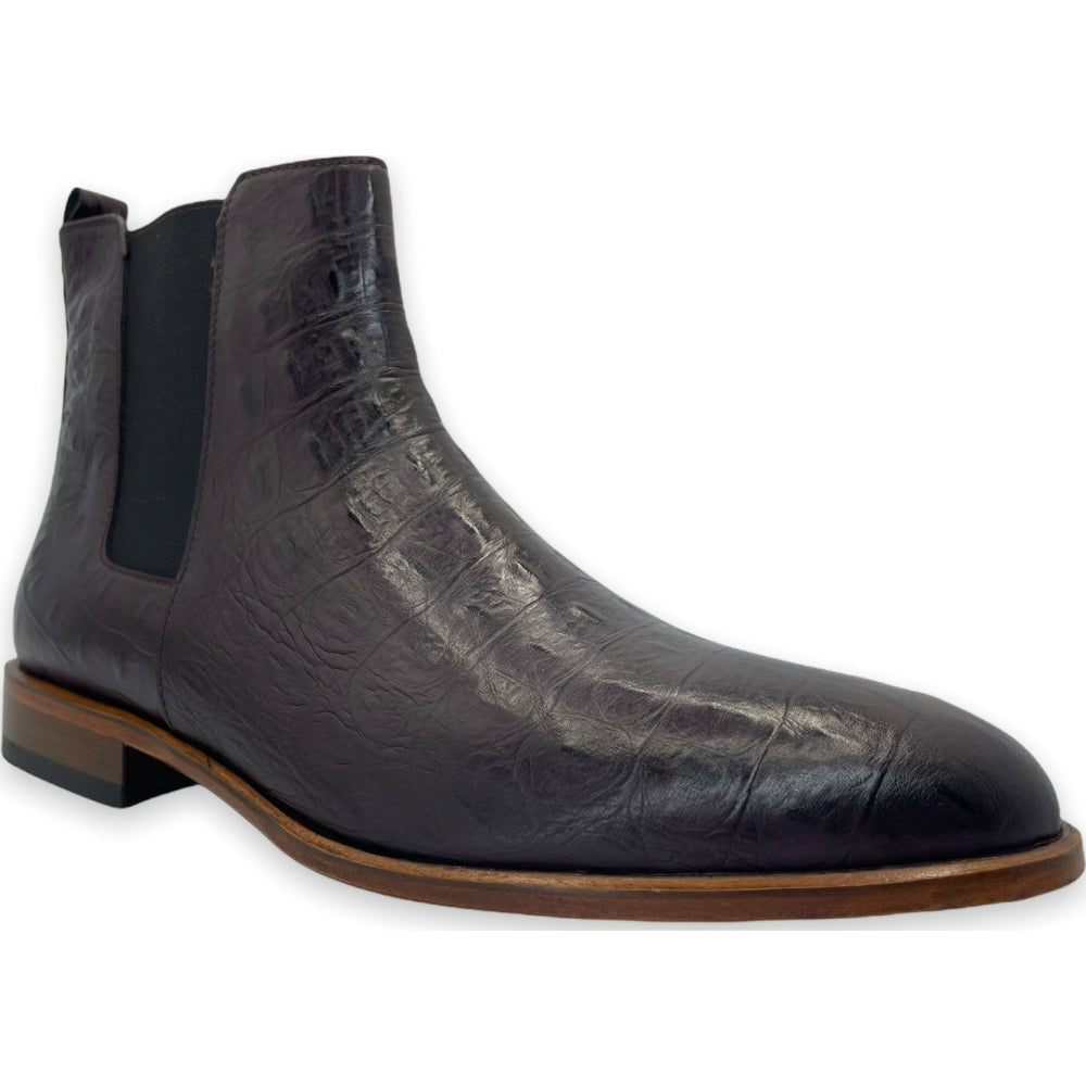 Vinci Leather The Sirocco Burgundy Leather Chelsea Dress Boot (14546)