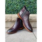 Vinci Leather The Sirocco Burgundy Leather Chelsea Dress Boot (14546)